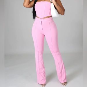 Bubblegum pink pant set